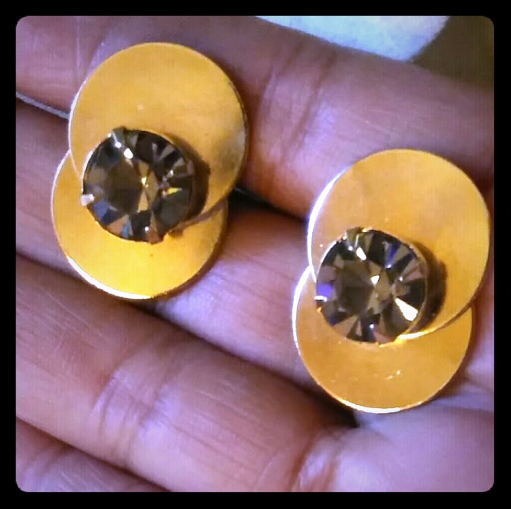 Vintage Geometric Intersecting Circles Cufflinks - image 3